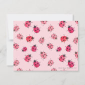 Hand-Drawn Watercolor Ladybug Whimsical Insect Notitiekaartje (Achterkant)