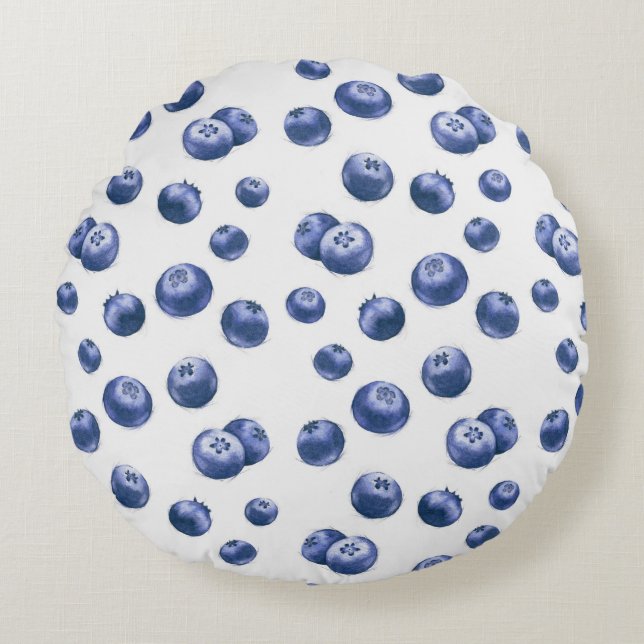 Hand drawn watercolor seamless repeated pattern wi rond kussen (Voorkant)