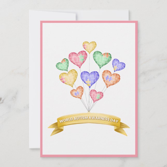 Hand Drawn Watercolor World Autism Awareness Day (Voorkant)