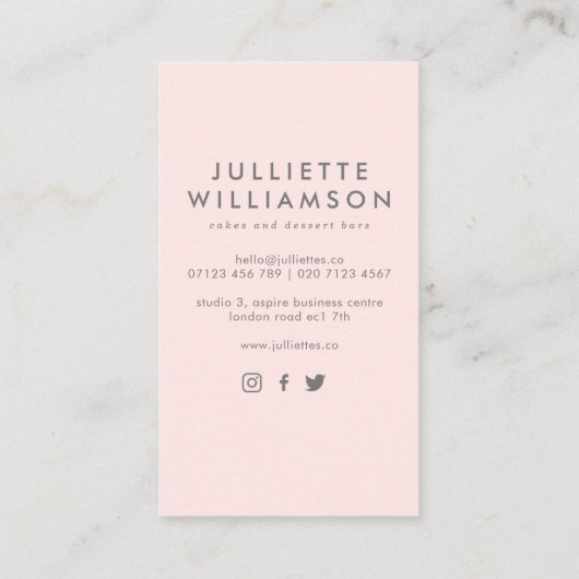 Hand Drawn Wedding Cake Waterverf Visitekaartje (Achterkant)