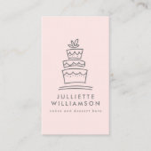 Hand Drawn Wedding Cake Waterverf Visitekaartje (Voorkant)