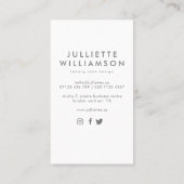 Hand Drawn Wedding Cake White & Grey Visitekaartje (Achterkant)