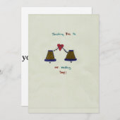 Hand Drawn Wedding Invitation Card Kaart (Voorkant / Achterkant)