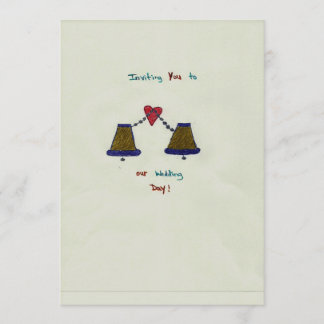 Hand Drawn Wedding Invitation Card Kaart