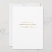 Hand drawn wedding invitation floral beach kaart (Achterkant)