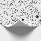 hand drawn wedding marriage bridal toile cadeaupapier (Hoek)