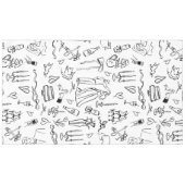 hand drawn wedding marriage bridal toile tafelkleed (Voorkant (Horizontaal))