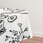 hand drawn wedding marriage champagne fountain tafelkleed (Voorbeeld)