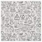 hand drawn wedding marriage vegan vegetarian stof (Swatch)