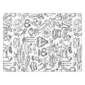 hand drawn wedding marriage vegan vegetarian tafelkleed (Voorkant (Horizontaal))