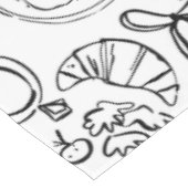 hand drawn wedding marriage vegan vegetarian tafelkleed (Gekanteld)