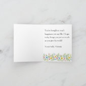 Hand-Drawn Whimsical Art Custom Birthday Kaart (Binnen)