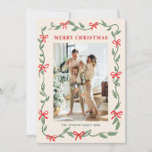 Hand Drawn Whimsical Boho Christmas 5 Photo Feestdagenkaart (Voorkant)