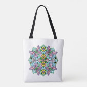 Hand Drawn Whimsical Butterfly Mandala Tote Bag (Achterkant)