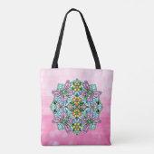 Hand Drawn Whimsical Butterfly Mandala Tote Bag (Achterkant)
