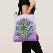 Hand Drawn Whimsical Butterfly Mandala Tote Bag (Dichtbij)