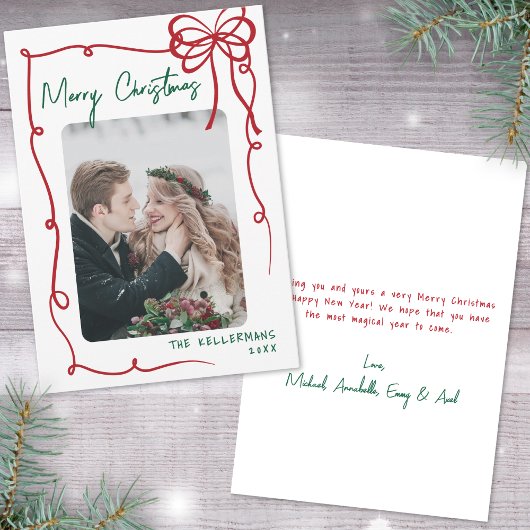 Hand Drawn Whimsical Christmas Feestdagenkaart