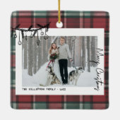 Hand Drawn Whimsical Christmas Photo Keramisch Ornament (Achterkant)