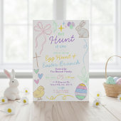 Hand Drawn Whimsical Doodles Easter Party Kaart