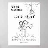 Hand Drawn Whimsical Elopment welcome Poster (Voorkant)