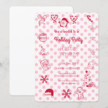 Hand drawn whimsical holiday party