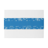 Hand-drawn whimsical line art wedding style uitnodigingen wikkel (Achterkant Voorbeeld)