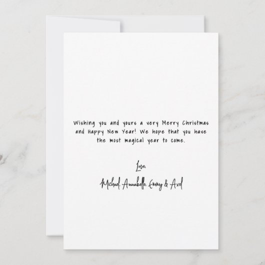 Hand Drawn Whimsical Merry Christmas Feestdagenkaart (Achterkant)