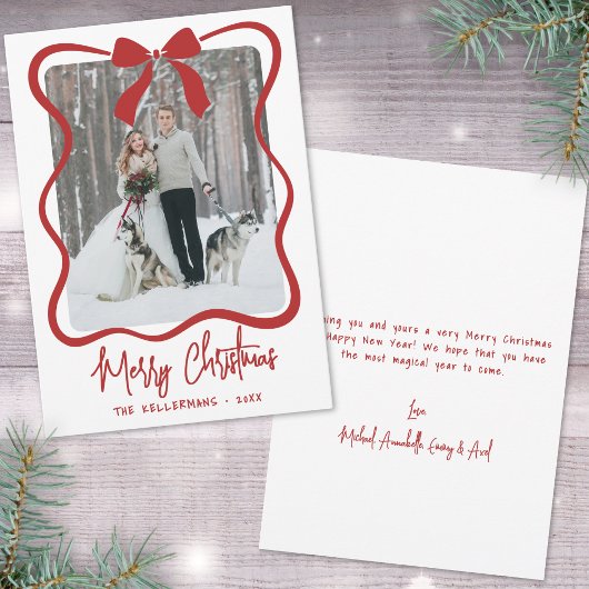 Hand Drawn Whimsical Merry Christmas Feestdagenkaart