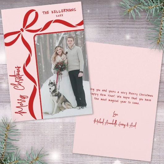 Hand Drawn Whimsical Merry Christmas Feestdagenkaart