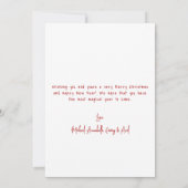 Hand Drawn Whimsical Merry Christmas Feestdagenkaart (Achterkant)