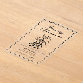 Hand Drawn Whimsical Quirky Handwritten Wedding Acryl Uitnodigingen (Laagn)