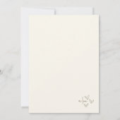 Hand Drawn Whimsical Vintage Wedding Kaart (Achterkant)