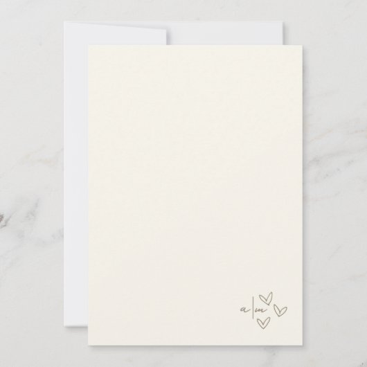 Hand Drawn Whimsical Vintage Wedding Kaart (Achterkant)