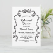 Hand Drawn Whimsical wedding rehearsal dinner Kaart (Staand voorkant)