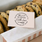 Hand Drawn Whisk Spoon Baked With Love Bakery Rubberstempel