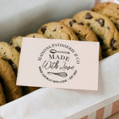 Hand Drawn Whisk Spoon Made With Love Bakery Rubberstempel