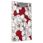 Hand Drawn White Apple Blossom Flowers op Red Klembord (Rechts)