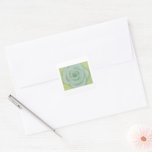 Hand-drawn White Rose Sticker (Envelop)