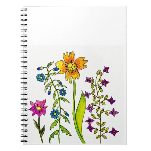 Hand-Drawn Wildflower Trio  Notitieboek (Voorkant)