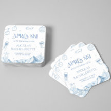 Hand Drawn Winter Apres Ski Bachelorette Party