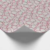 Hand Drawn Winter Berries Wreath Gray Cadeaupapier (Hoek)