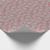 Hand Drawn Winter Berries Wreath Muted Mauve Cadeaupapier (Hoek)