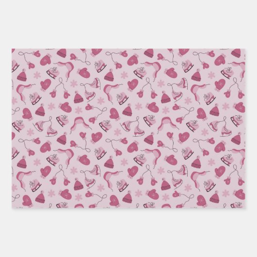 Hand Drawn Winter Pattern Mix Wrapping Paper Set3 (Voorkant 2)