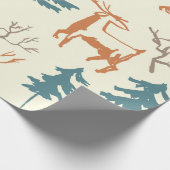 Hand drawn winter seamless pattern with deer and p cadeaupapier (Hoek)