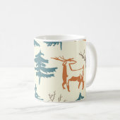 Hand drawn winter seamless pattern with deer and p koffiemok (Voorkant rechts)