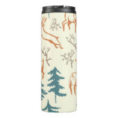 Hand drawn winter seamless pattern with deer and p thermosbeker (Achterkant)