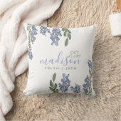 Hand Drawn Wisteria Birth Stats Nursery Pillow Kussen (Deken)