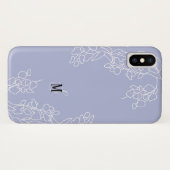 Hand Drawn Wisteria Floral Monogram Case-Mate iPhone Case (Achterkant (horizontaal))