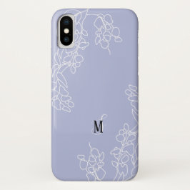 Hand Drawn Wisteria Floral Monogram Case-Mate iPhone Case
