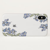Hand Drawn Wisteria Floral Monogram Case-Mate iPhone Case (Achterkant (horizontaal))
